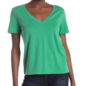 bp Nordstrom green clover v-neck short sleeve classic fit basic tee extra small